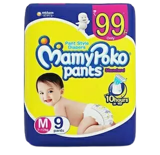 White Mamypoko Medium Size Mamy Poko Pants Unit Of 9