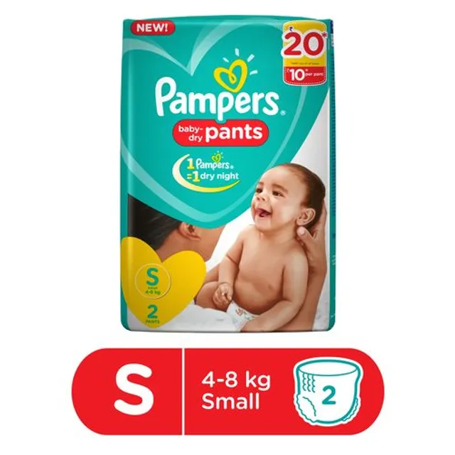 Pampers Dry Pants Small 2 pcs Pouch