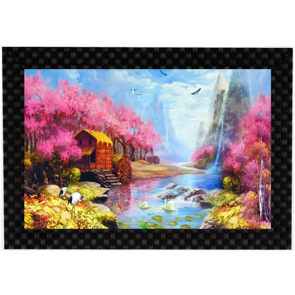 Handicraft Scenery Gift Set With UV Print Wall Painting