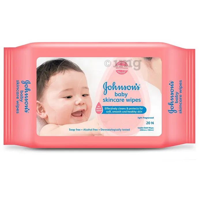 Johnson's Baby Skincare | Alcohol & Soap Free Wipes:Packet of 20 wipes